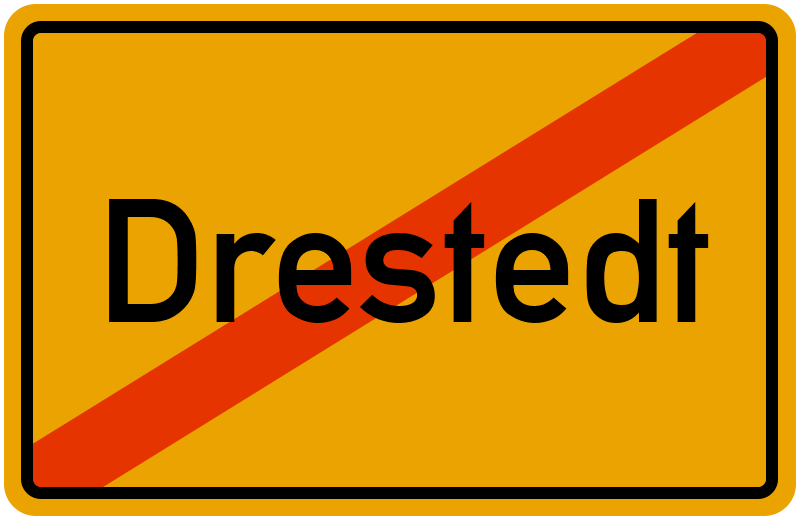 Ortsschild Drestedt