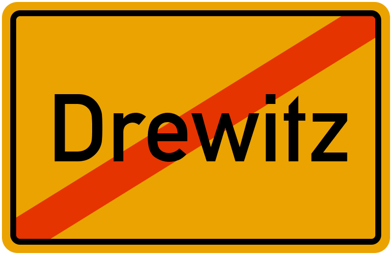 Ortsschild Drewitz