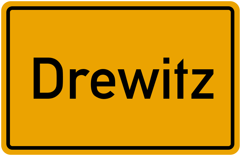 Ortsschild Drewitz