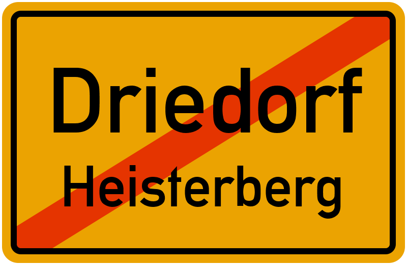 Ortsschild Driedorf