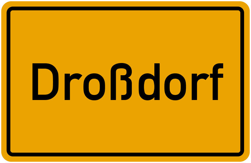 Ortsschild Droßdorf