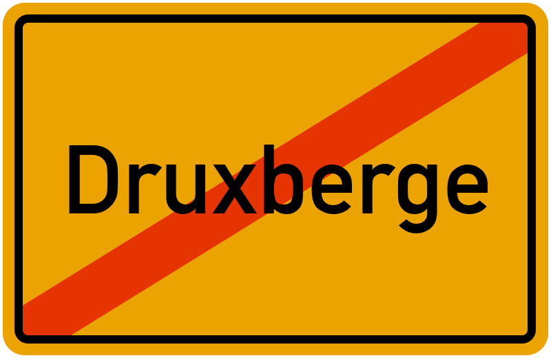 Ortsschild Druxberge