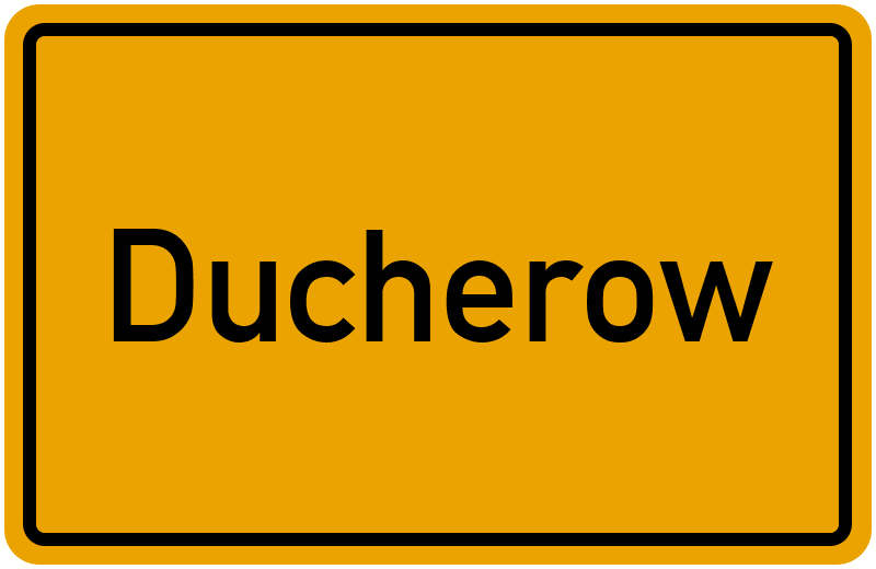 Ortsschild Ducherow