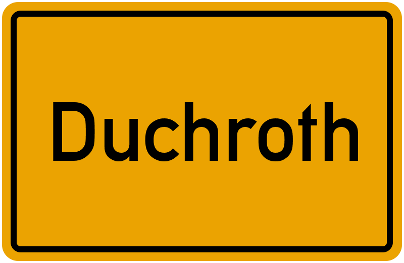 Ortsschild Duchroth