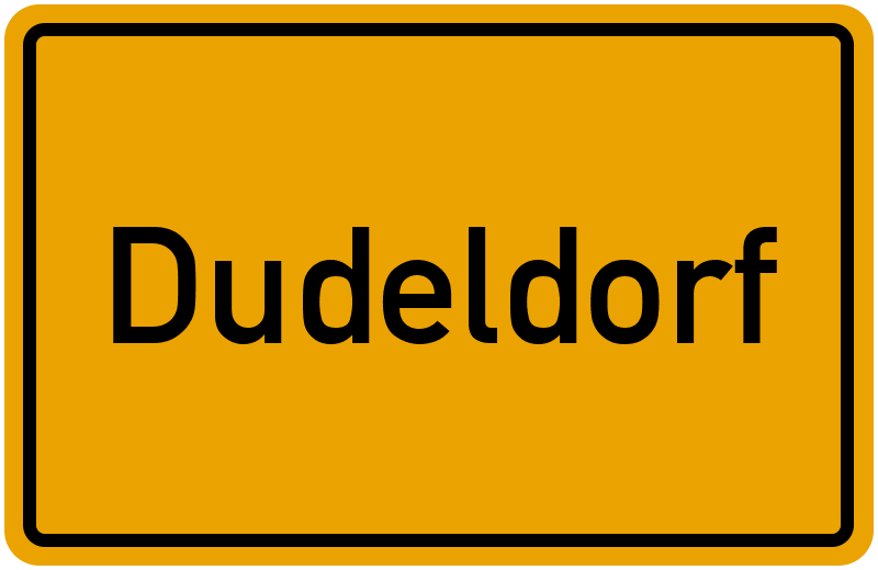 Ortsschild Dudeldorf