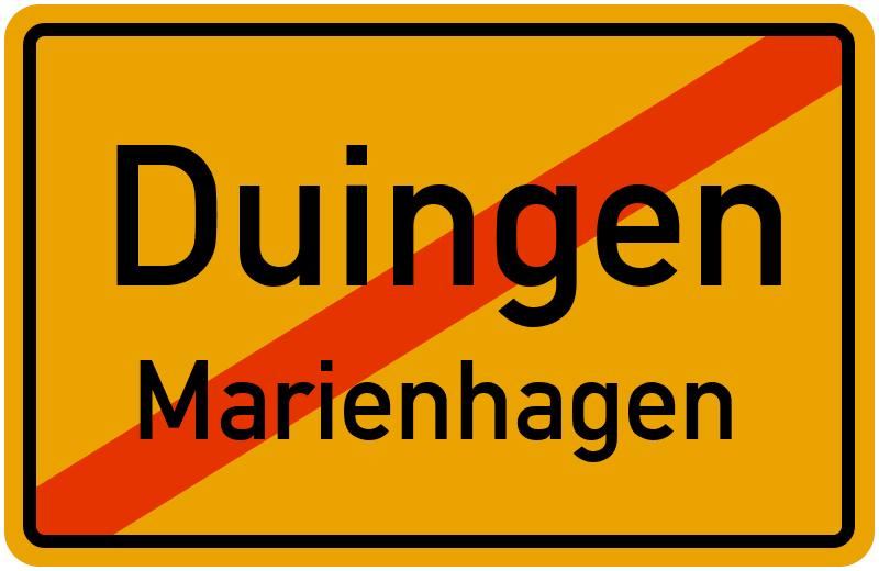 Ortsschild Duingen