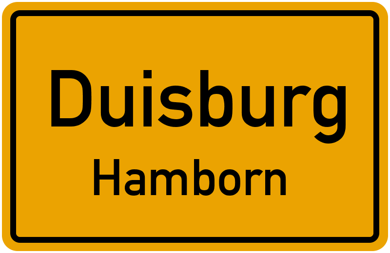 Ortsschild Duisburg