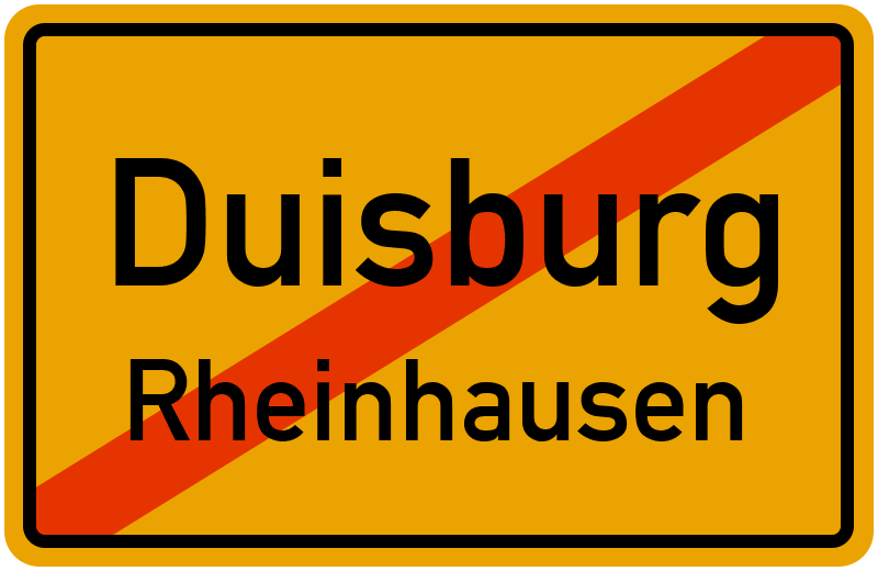Ortsschild Duisburg