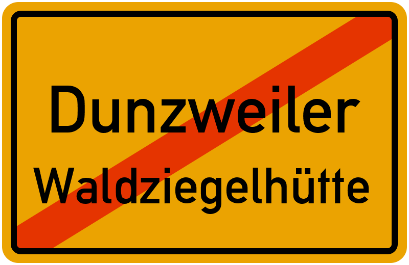 Ortsschild Dunzweiler