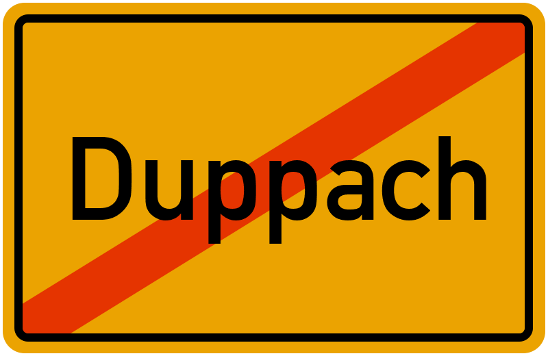 Ortsschild Duppach