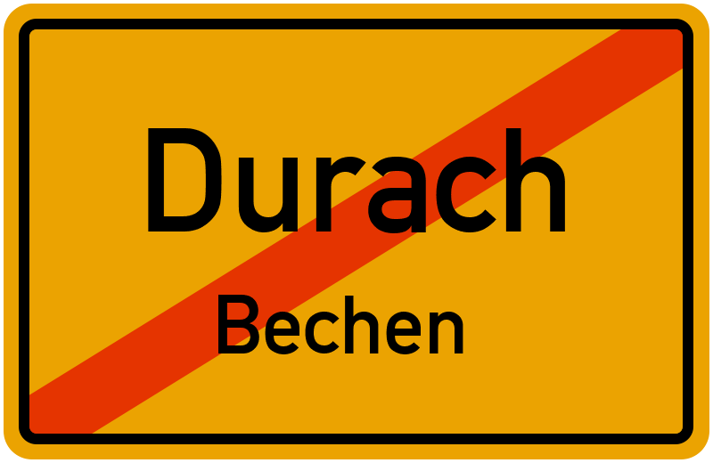 Ortsschild Durach