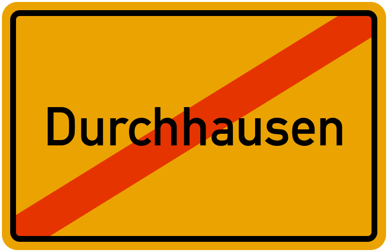 Ortsschild Durchhausen