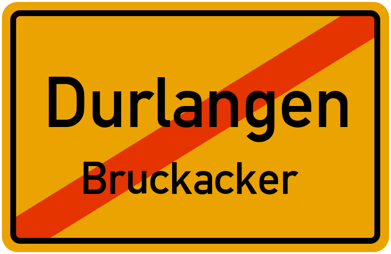 Ortsschild Durlangen