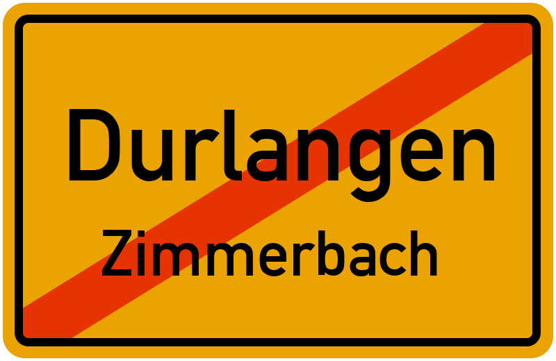 Ortsschild Durlangen