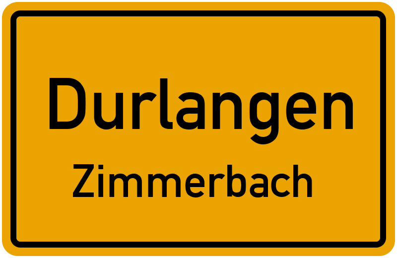 Ortsschild Durlangen