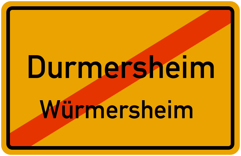 Ortsschild Durmersheim