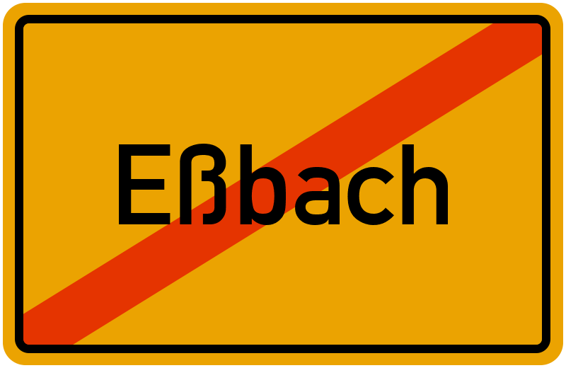 Ortsschild Eßbach