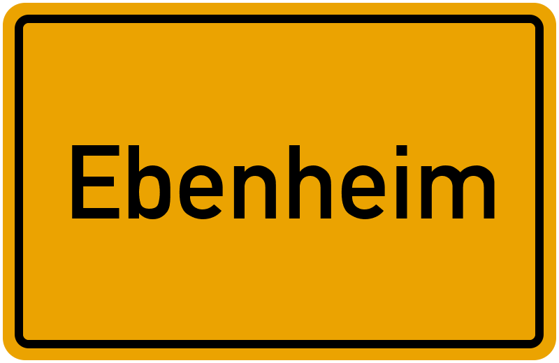 Ortsschild Ebenheim