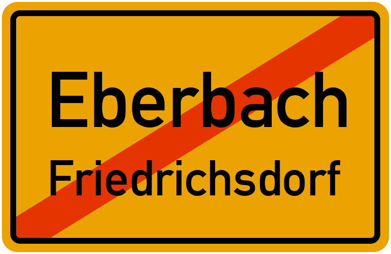 Ortsschild Eberbach