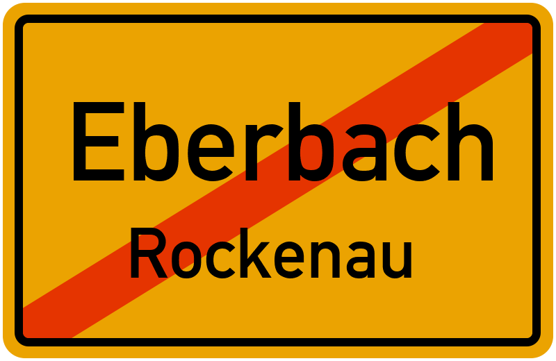 Ortsschild Eberbach