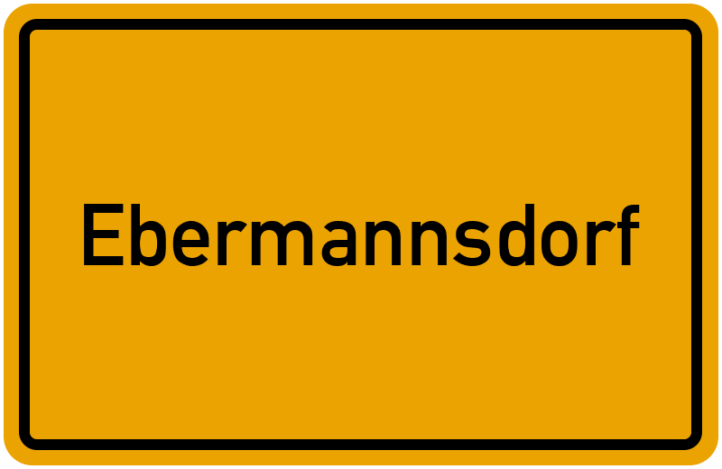 Ortsschild Ebermannsdorf