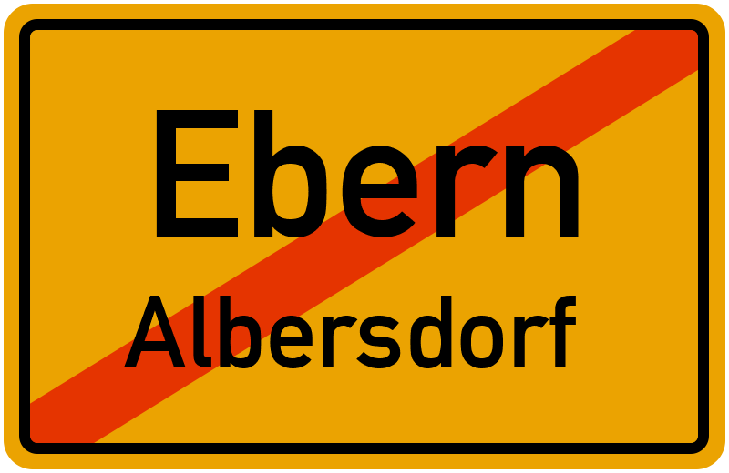 Ortsschild Ebern