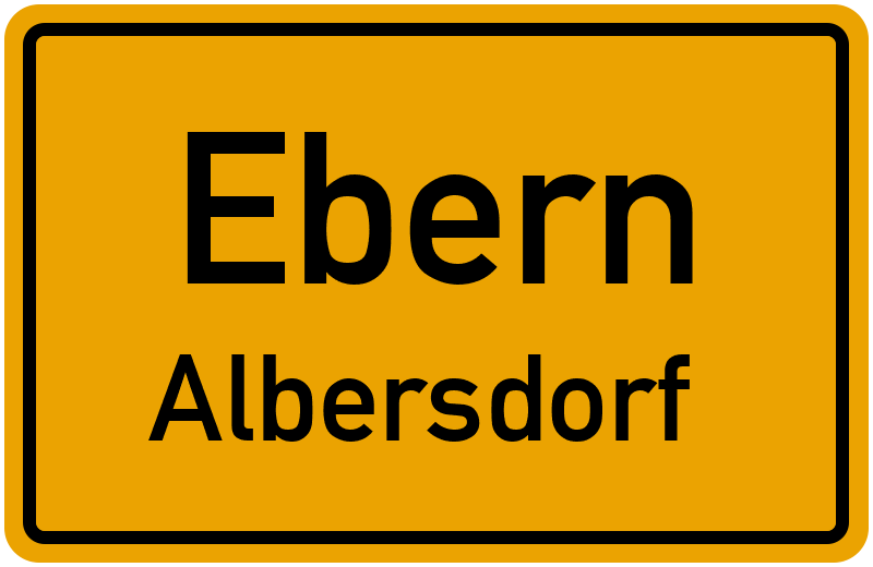 Ortsschild Ebern