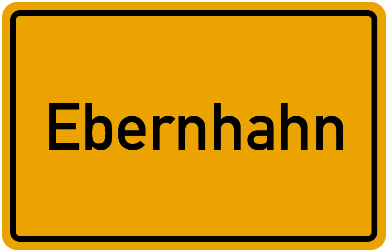 Ortsschild Ebernhahn