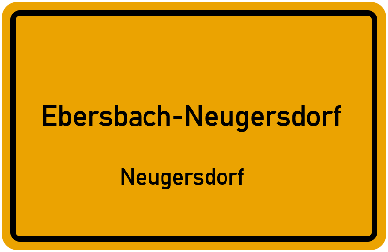 Ortsschild Ebersbach-Neugersdorf