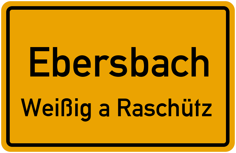 Ortsschild Ebersbach