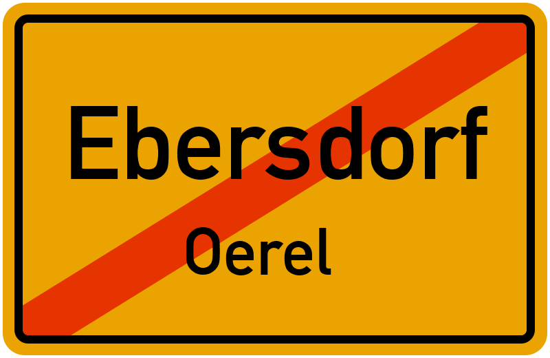 Ortsschild Ebersdorf