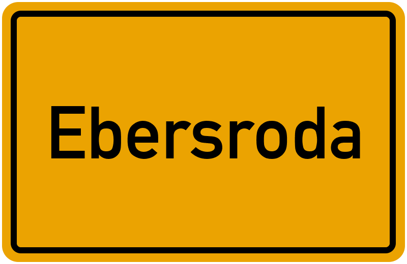 Ortsschild Ebersroda