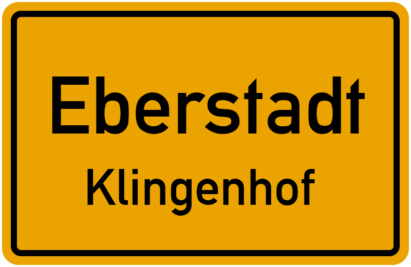Ortsschild Eberstadt