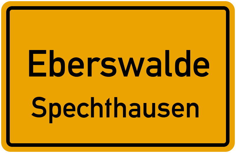 Ortsschild Eberswalde