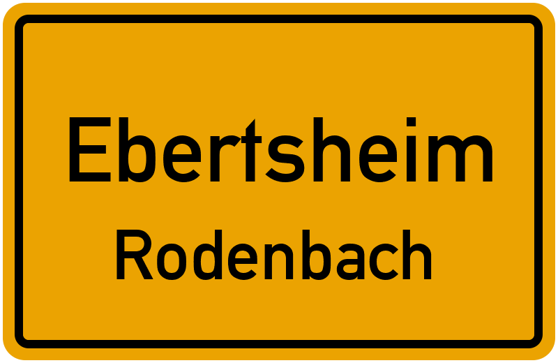Ortsschild Ebertsheim