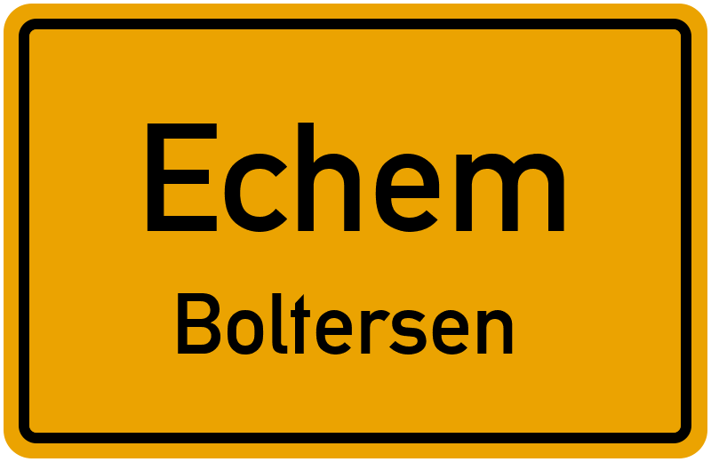 Ortsschild Echem