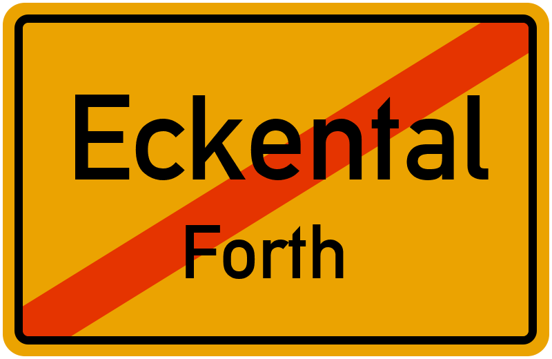 Ortsschild Eckental