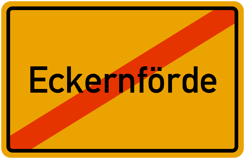 Ortsschild Eckernförde