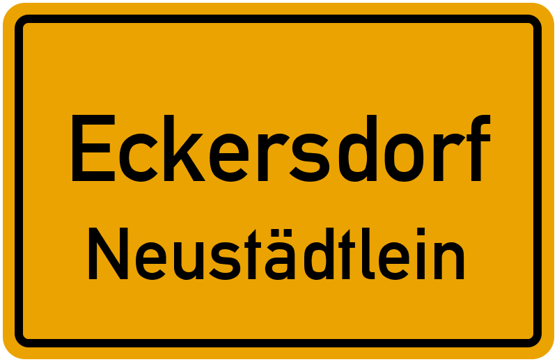 Ortsschild Eckersdorf