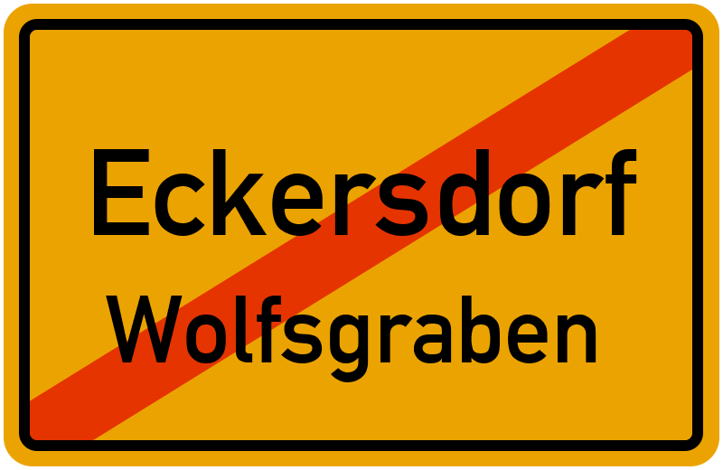 Ortsschild Eckersdorf