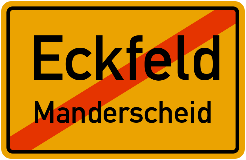 Ortsschild Eckfeld