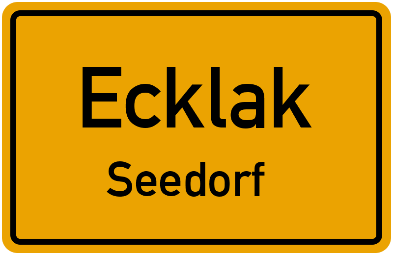 Ortsschild Ecklak
