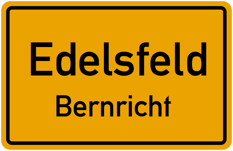 Ortsschild Edelsfeld