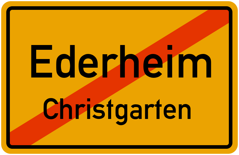 Ortsschild Ederheim