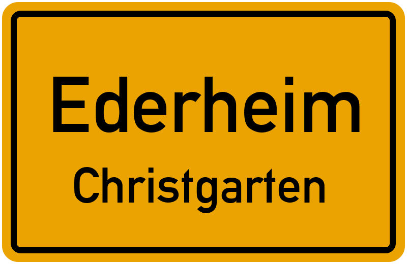 Ortsschild Ederheim