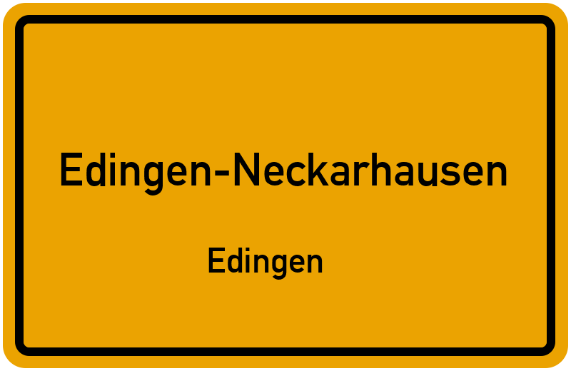 Ortsschild Edingen-Neckarhausen