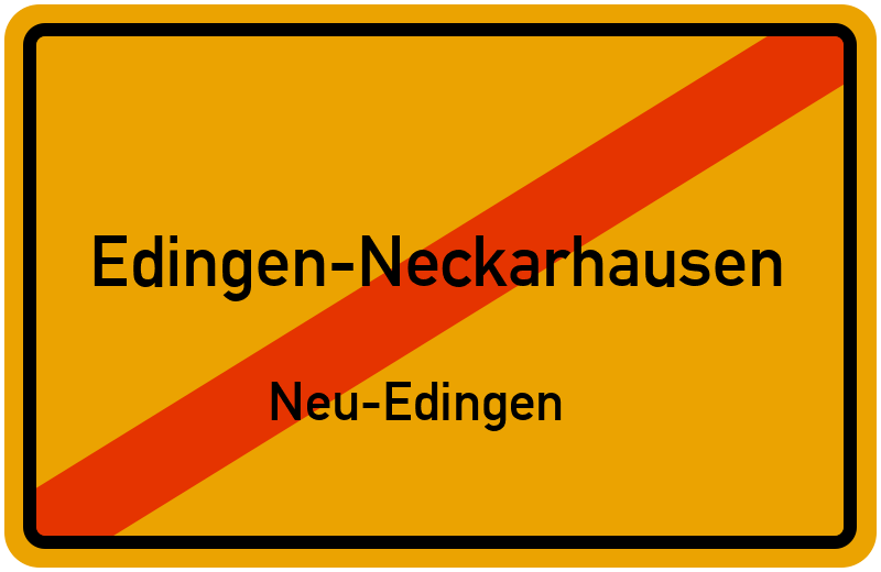 Ortsschild Edingen-Neckarhausen
