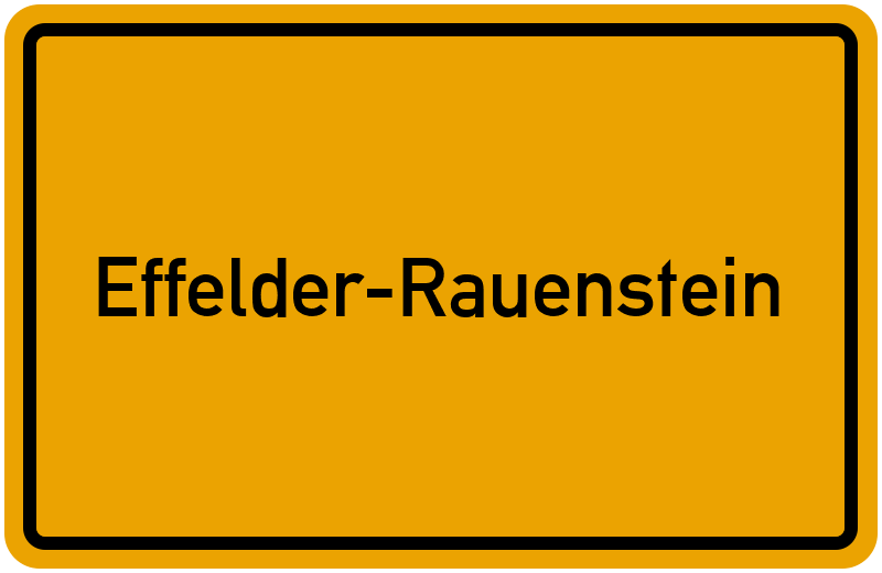 Ortsschild Effelder-Rauenstein