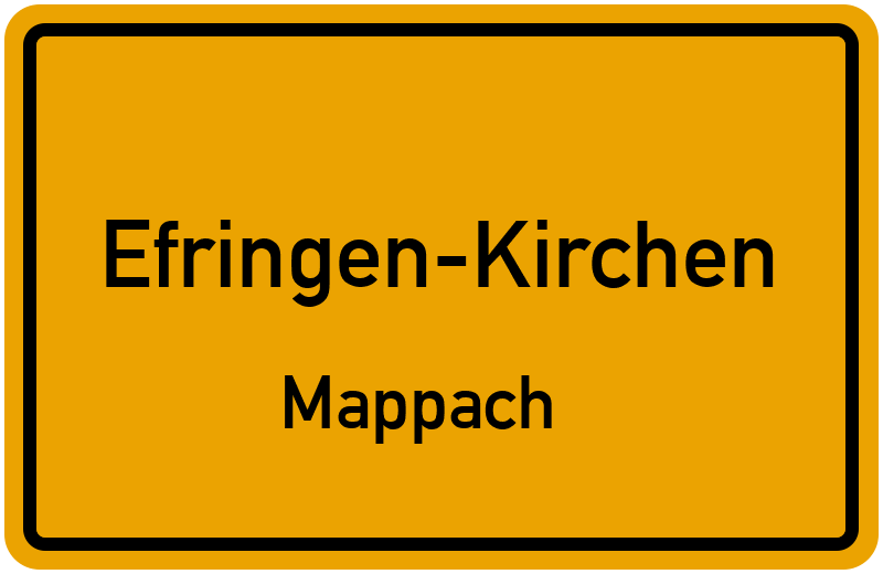 Ortsschild Efringen-Kirchen
