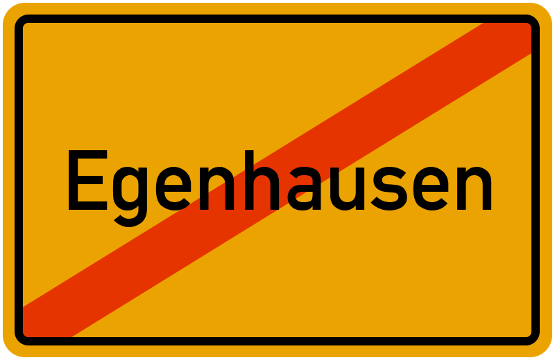 Ortsschild Egenhausen